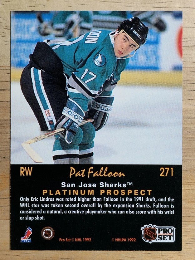 1991-92 Pro Set Platinum #271 Pat Falloon