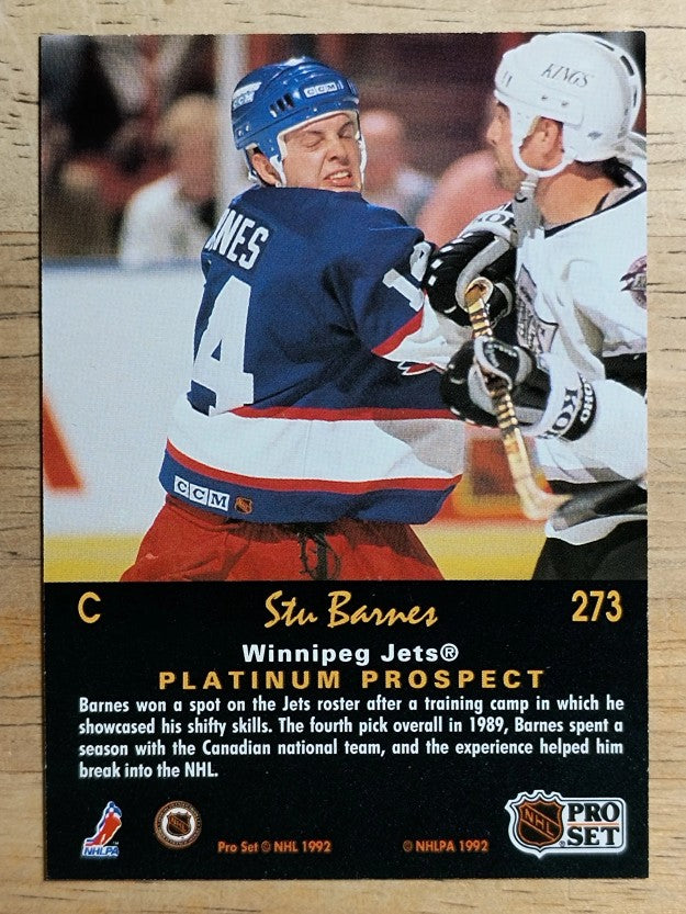1991-92 Pro Set Platinum #273 Stu Barnes