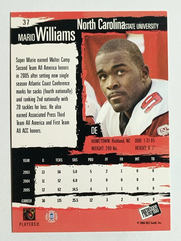 2006 Press Pass #37 Mario Williams