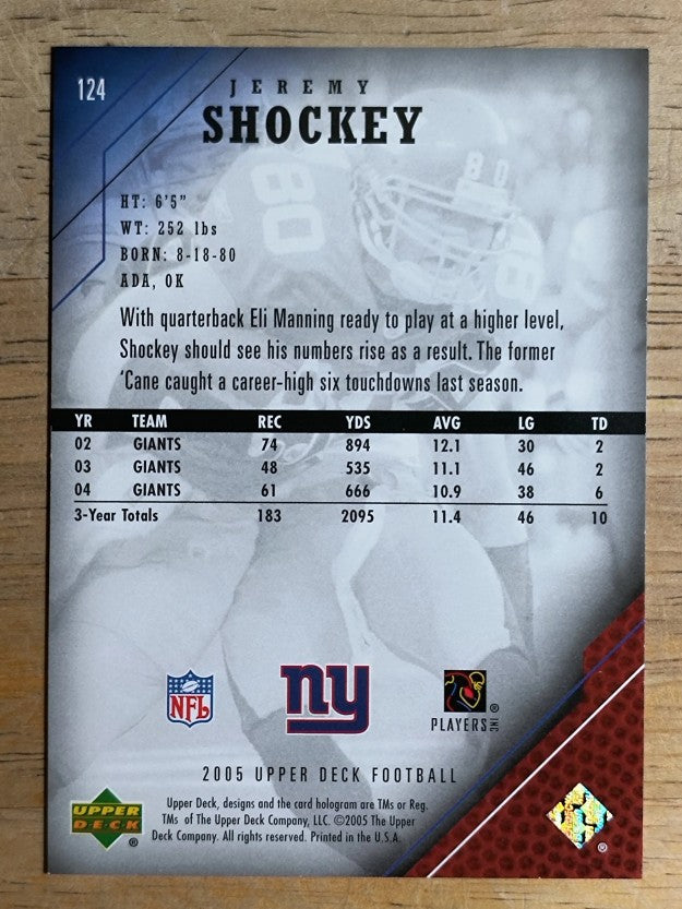 2005 Upper Deck #124 Jeremy Shockey