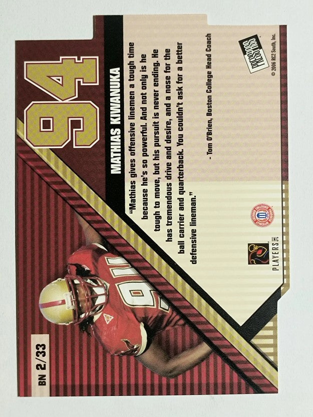 2006 Press Pass Big Numbers #BN2 Mathias Kiwanuka