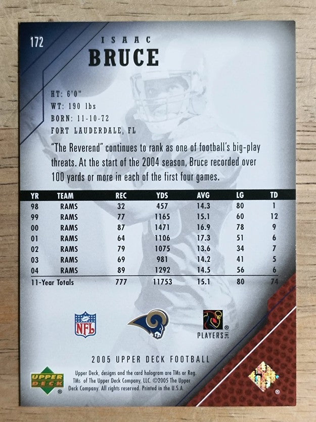 2005 Upper Deck #172 Isaac Bruce