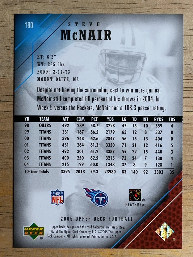 2005 Upper Deck #180 Steve McNair