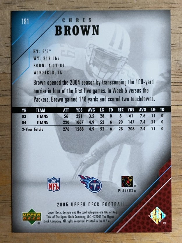 2005 Upper Deck #181 Chris Brown