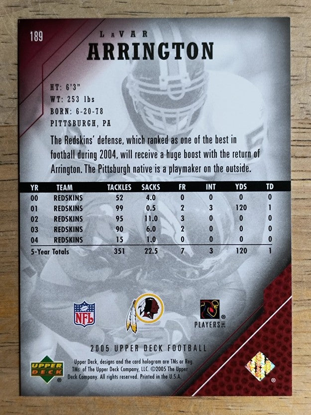 2005 Upper Deck #189 LaVar Arrington
