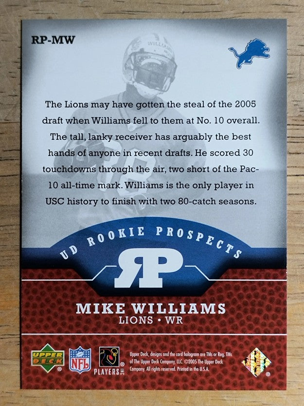 2005 Upper Deck Rookie Prospects #RPMW Mike Williams