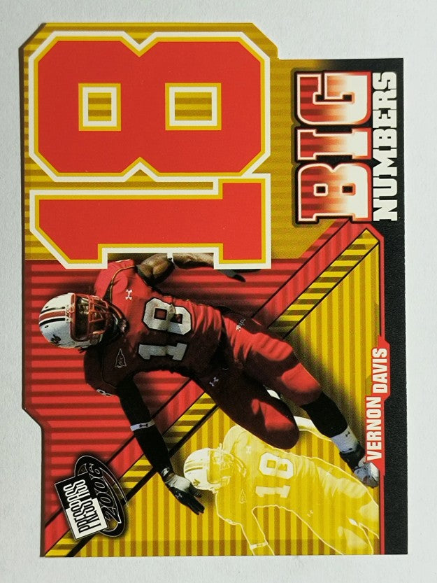 2006 Press Pass Big Numbers #BN8 Vernon Davis