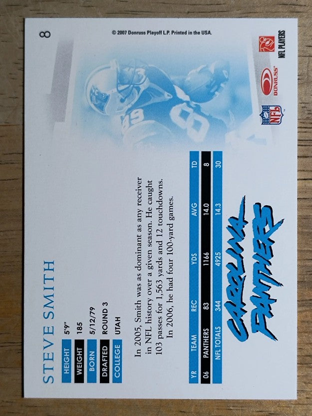 2007 Donruss Threads #8 Steve Smith