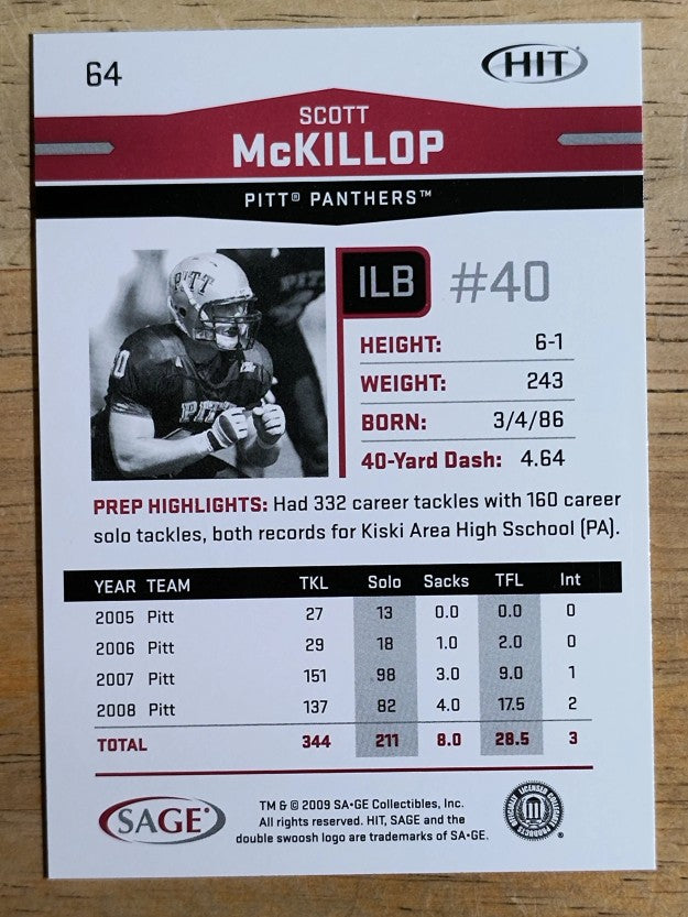 2009 SAGE HIT #64 Scott McKillop