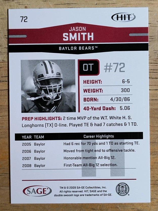 2009 SAGE HIT #72 Jason Smith