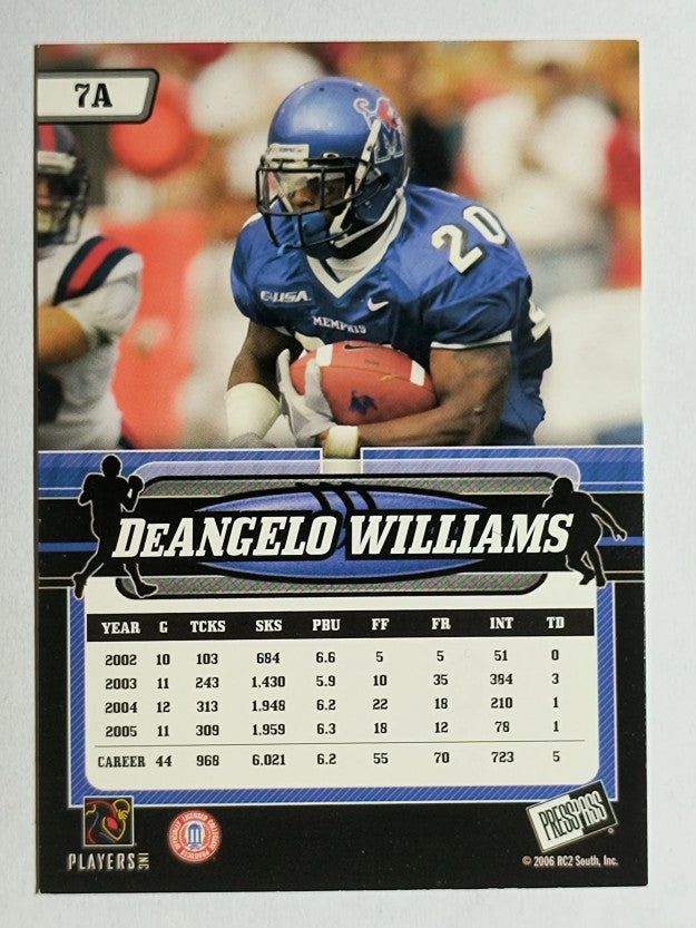 2006 Press Pass Wal-Mart Exclusive #7A DeAngelo Williams ERR/defensive stats