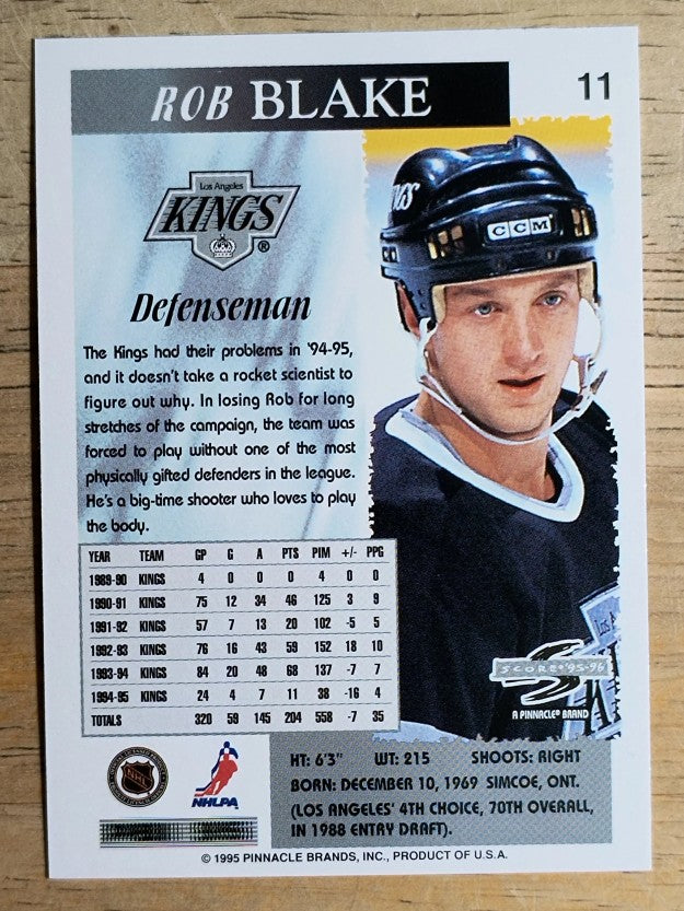 1995-96 Score #11 Rob Blake