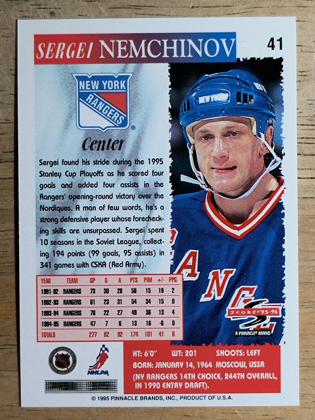 1995-96 Score #41 Sergei Nemchinov