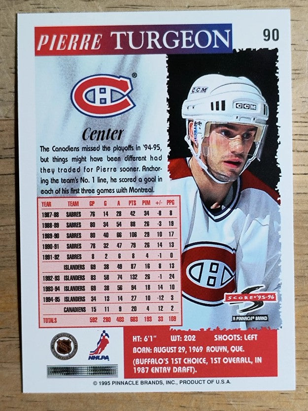 1995-96 Score #90 Pierre Turgeon