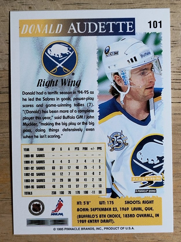 1995-96 Score #101 Donald Audette