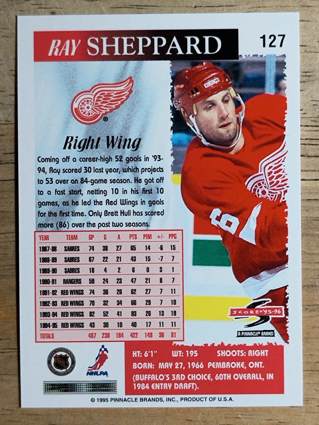 1995-96 Score #127 Ray Sheppard