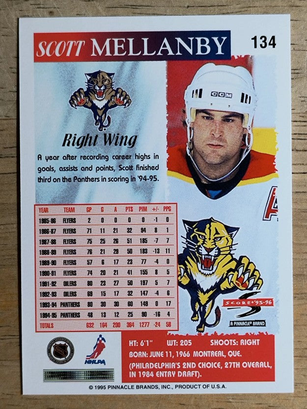 1995-96 Score #134 Scott Mellanby