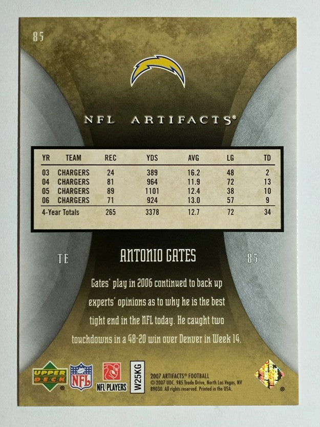 2007 Artifacts #85 Antonio Gates