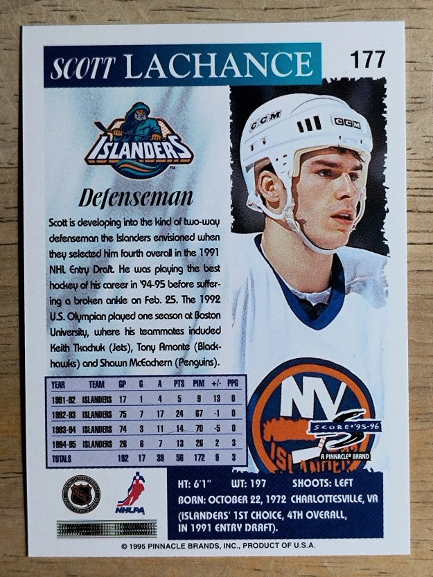 1995-96 Score #177 Scott Lachance