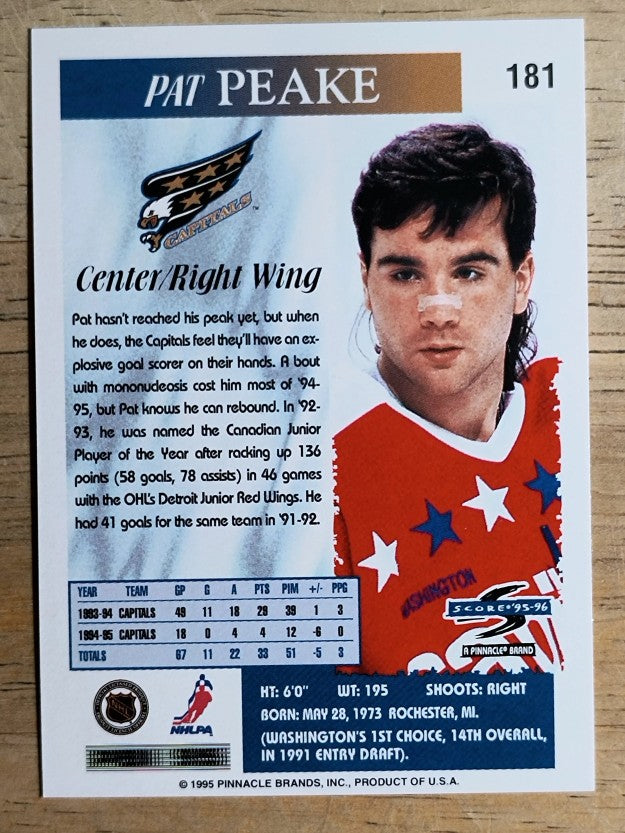 1995-96 Score #181 Pat Peake