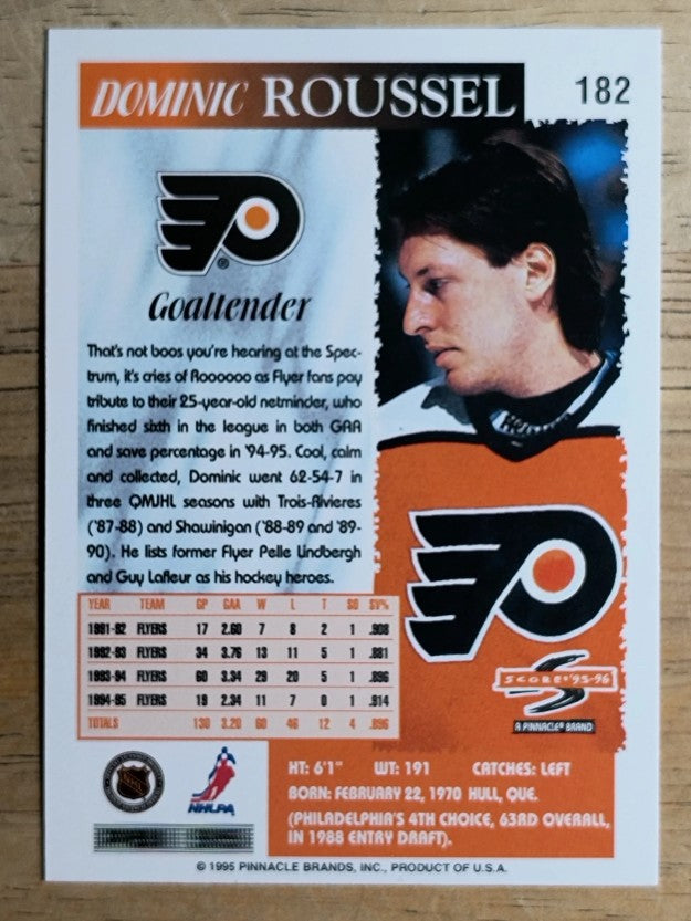 1995-96 Score #182 Dominic Roussel