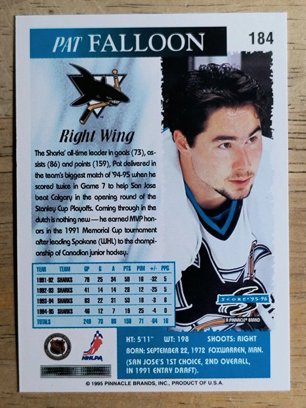 1995-96 Score #184 Pat Falloon