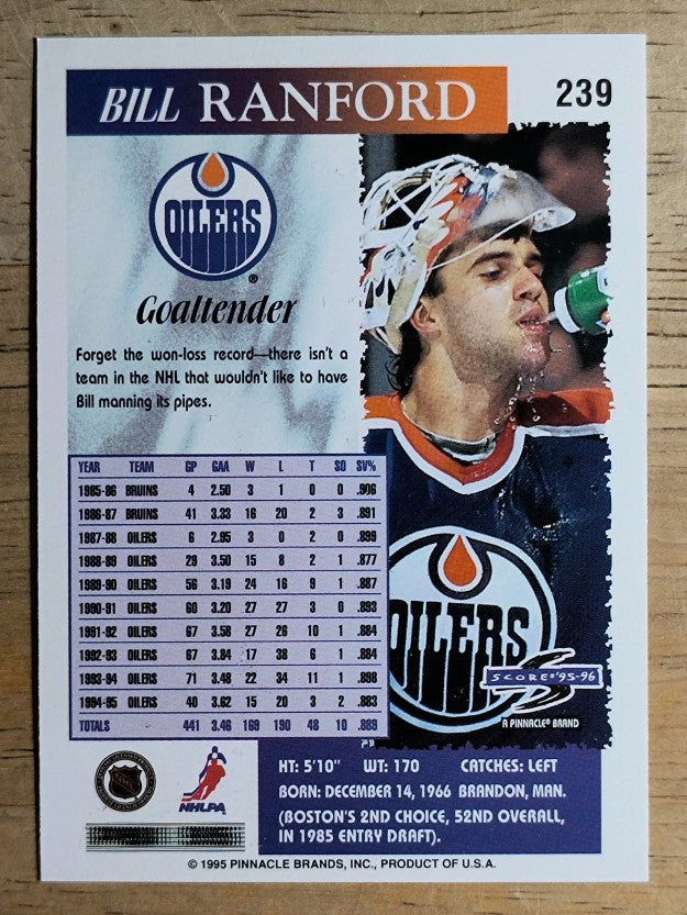 1995-96 Score #239 Bill Ranford