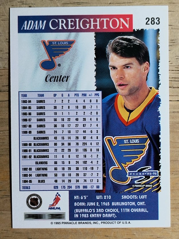 1995-96 Score #283 Adam Creighton
