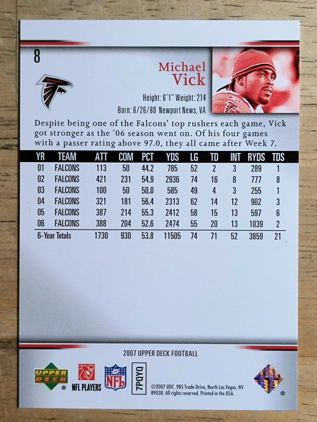2007 Upper Deck #8 Michael Vick