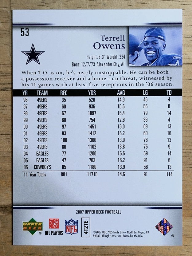 2007 Upper Deck #53 Terrell Owens