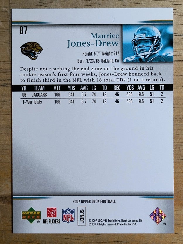 2007 Upper Deck #87 Maurice Jones-Drew
