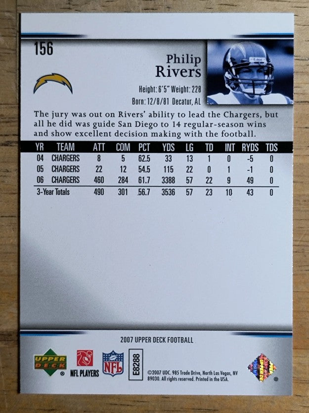 2007 Upper Deck #156 Philip Rivers
