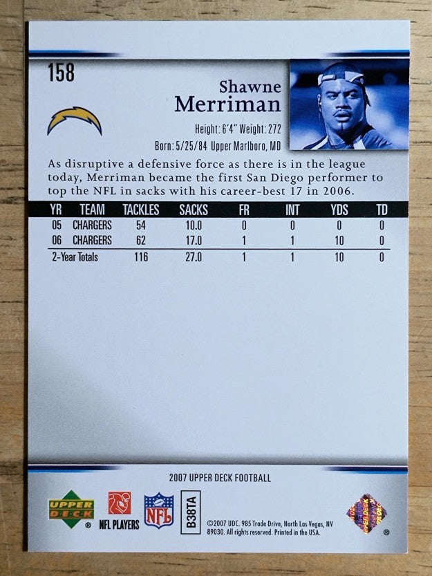 2007 Upper Deck #158 Shawne Merriman