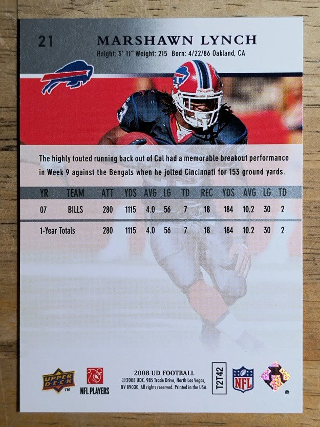 2008 Upper Deck #21 Marshawn Lynch