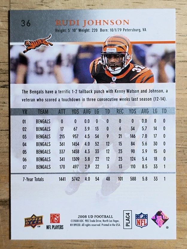 2008 Upper Deck #36 Rudi Johnson