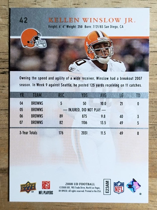 2008 Upper Deck #42 Kellen Winslow