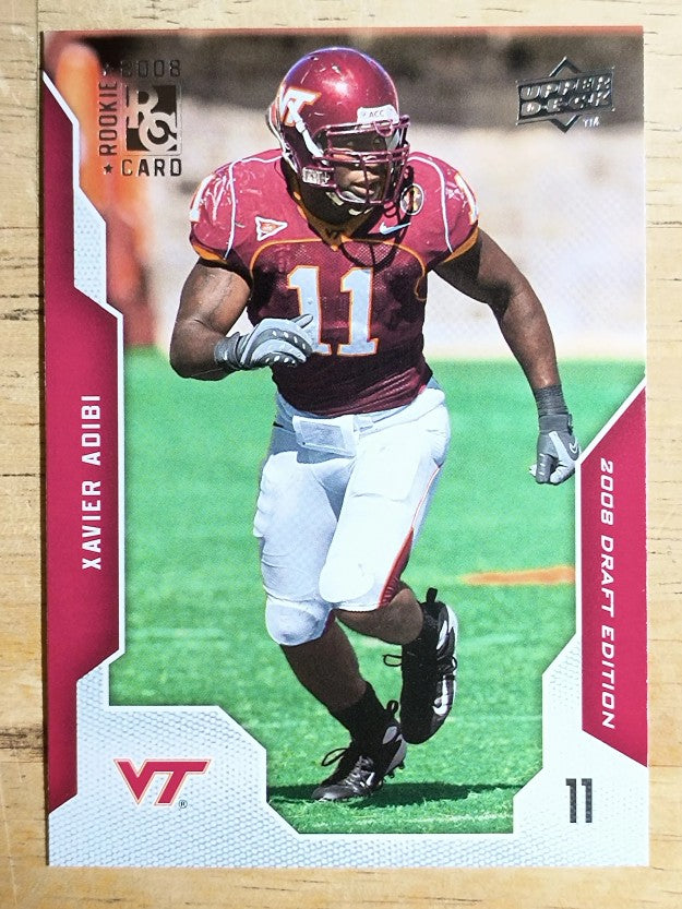 2008 Upper Deck Draft Edition #100 Xavier Adibi RC