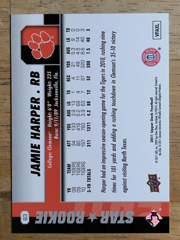 2011 Upper Deck #83 Jamie Harper