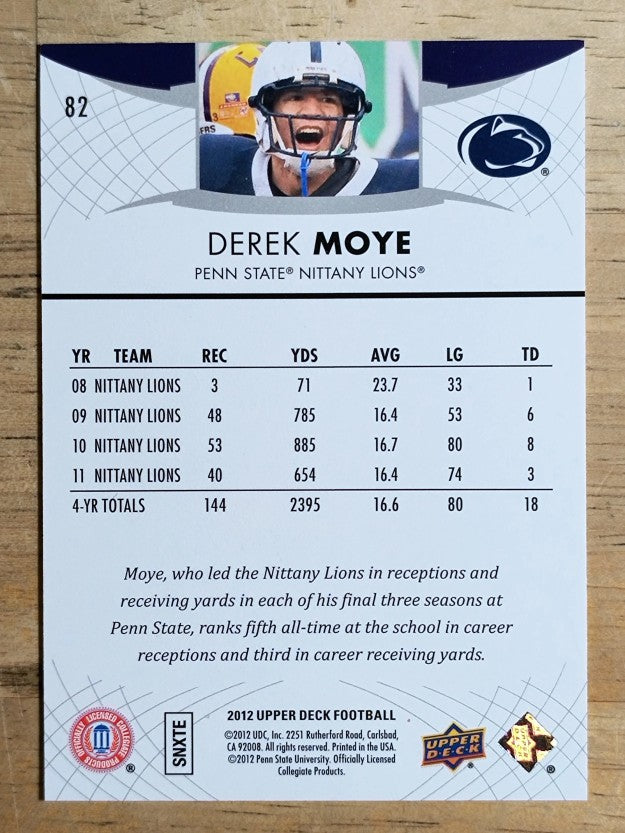 2012 Upper Deck #82 Derek Moye