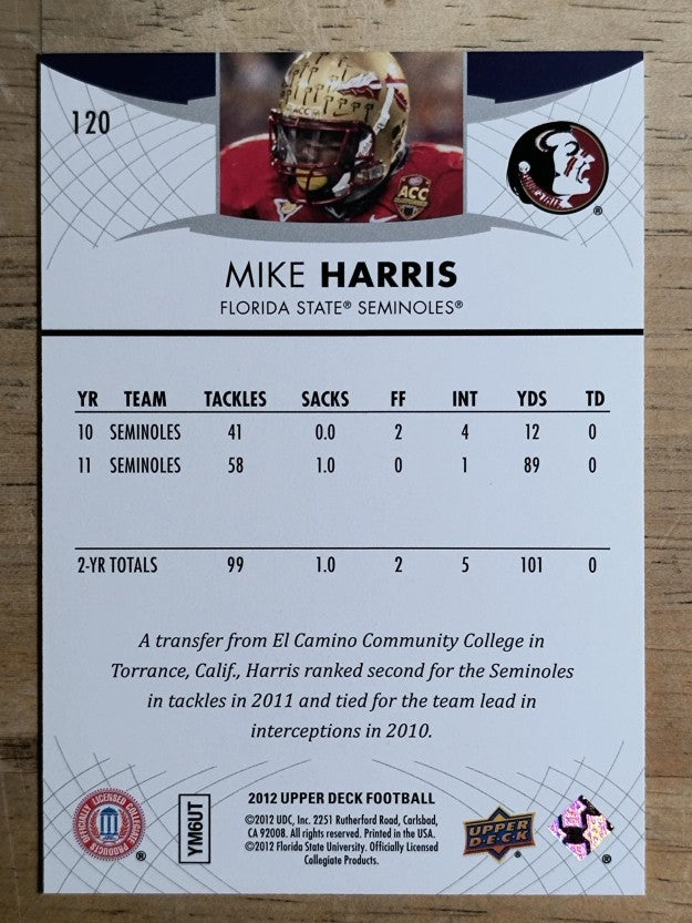 2012 Upper Deck #120 Mike Harris