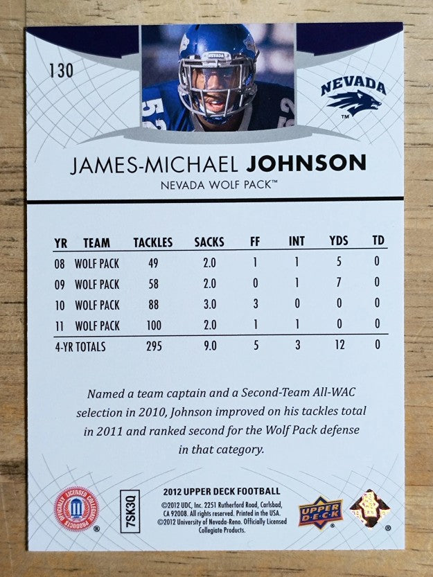 2012 Upper Deck #130 James-Michael Johnson