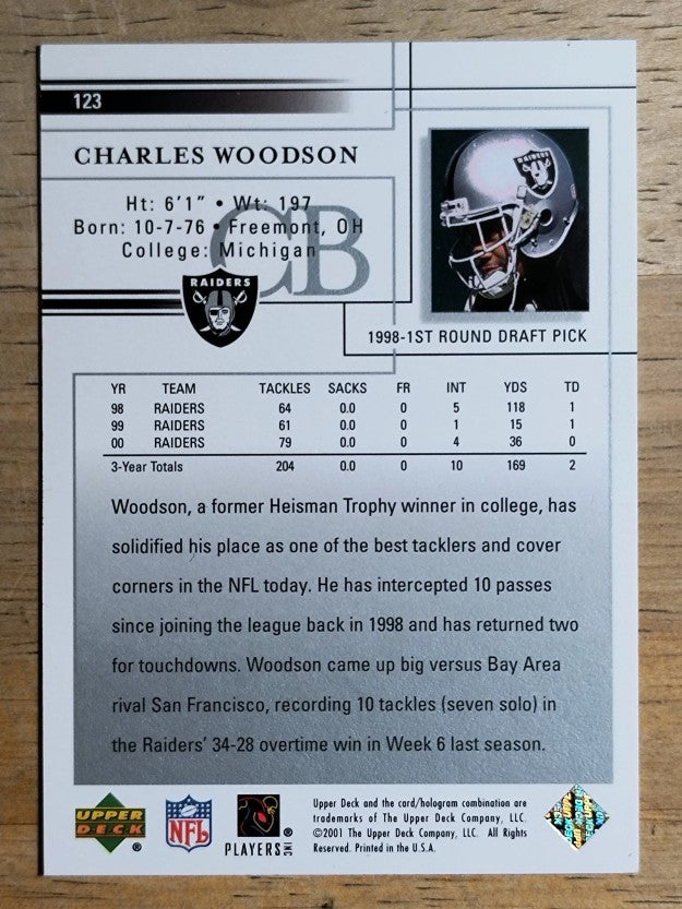 2001 Upper Deck #123 Charles Woodson