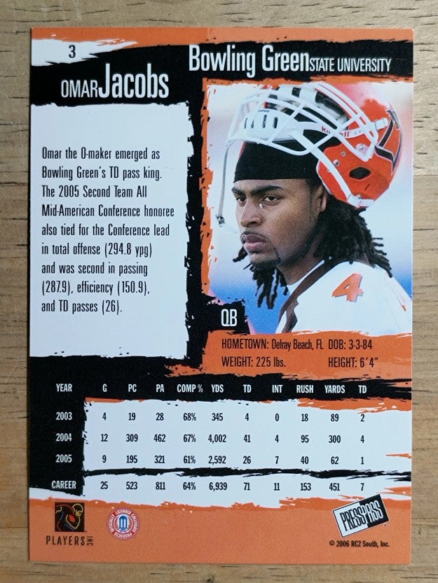 2006 Press Pass #3 Omar Jacobs