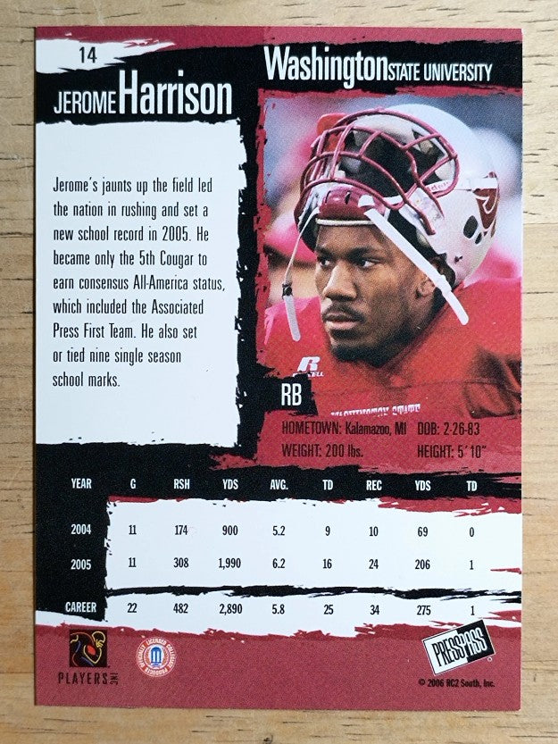 2006 Press Pass #14 Jerome Harrison