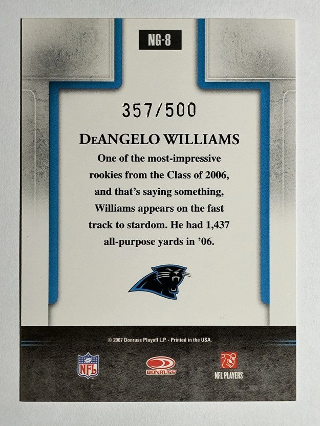 2007 Donruss Gridiron Gear Next Generation Gold #8 DeAngelo Williams