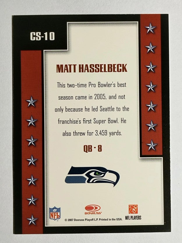 2007 Donruss Threads Century Stars Gold #10 Matt Hasselbeck