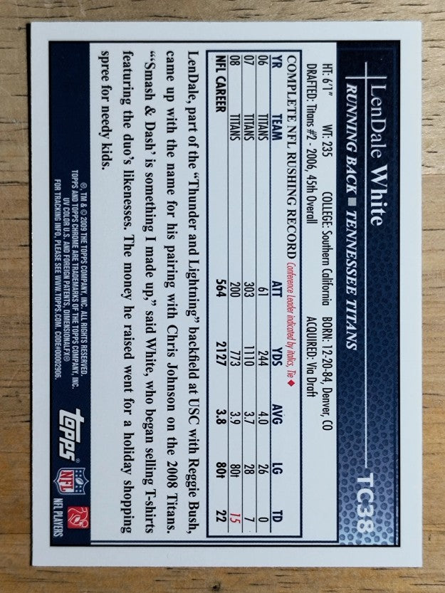 2009 Topps Chrome #TC38 LenDale White
