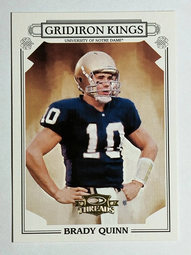 2007 Donruss Threads College Gridiron Kings Gold #14 Brady Quinn
