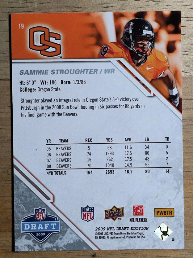 2009 Upper Deck Draft Edition #19 Sammie Stroughter RC