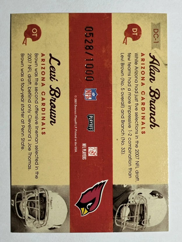 2007 Playoff Contenders Draft Class #1 Alan Branch/Levi Brown